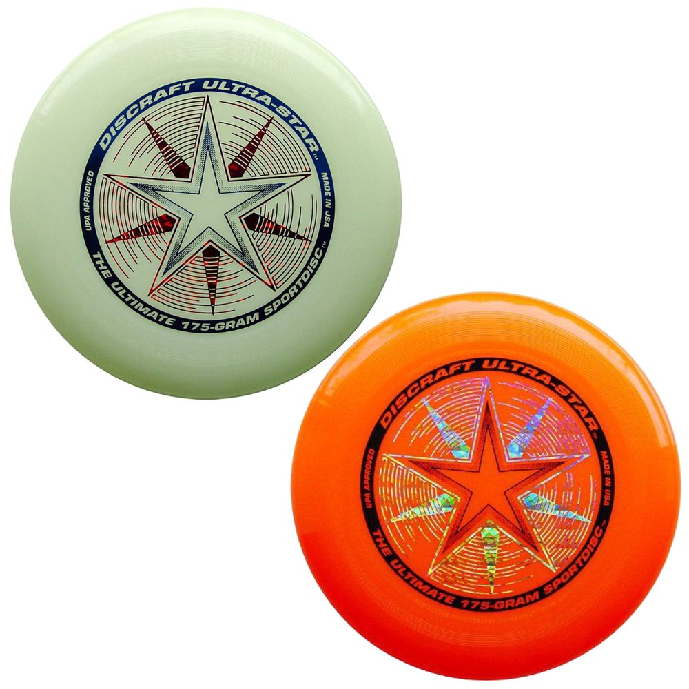 Discraft 175 gram Ultra Star Sport Disc - 2 Pack (Orange & Glow)