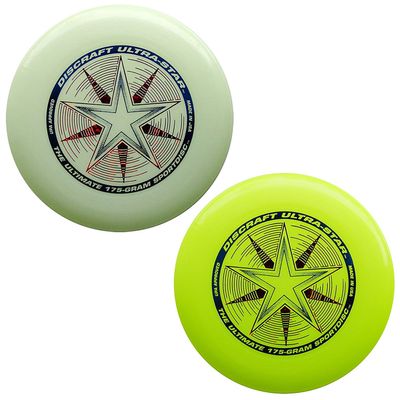 Discraft 175 gram Ultra Star Sport Disc - 2 Pack (Yellow & Glow)