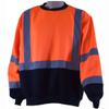 Petra Roc OBCSW-C3-M Sweatshirt Crew Neck Orange/Black Two Tone, ANSI Class 3, M view 1