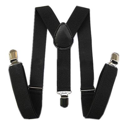 JYS Lovely Kids Boys Girls Elastic Adjustable Y-Back Suspender - Black