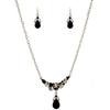 topwholesalejewel Wedding Jewelry Set Rhodium Dangle Necklace Earrings Set view 1