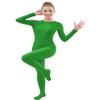 Ensnovo Womens Spandex One Piece Unitard Full Bodysuit Zentai Suit Costume Green XXL view 2