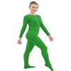Ensnovo Womens Spandex One Piece Unitard Full Bodysuit Zentai Suit Costume Green XXL view 4