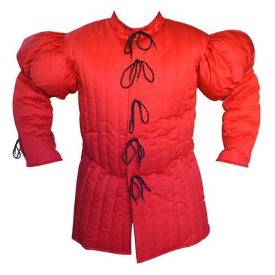 Allbeststuff Gambeson with Padded Shoulders 15th Century ABS (Red, 39)