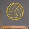 Water Polo Ball Wall Decals Stickers, Yellow, 60'' view 1