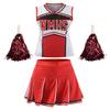 OurLore Women's High School Musical Cheerio Classic Cheerleader Athletic Sport Uniform Fancy Dress (Red, US 10-12) view 1