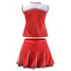 OurLore Women's High School Musical Cheerio Classic Cheerleader Athletic Sport Uniform Fancy Dress (Red, US 10-12) view 2