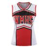 OurLore Women's High School Musical Cheerio Classic Cheerleader Athletic Sport Uniform Fancy Dress (Red, US 10-12) view 3