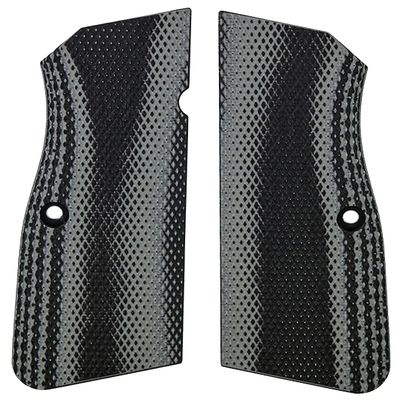 LOK Grips Browning Hi-Power | SA-35 Thin Checkered G10 (Gray/Black)