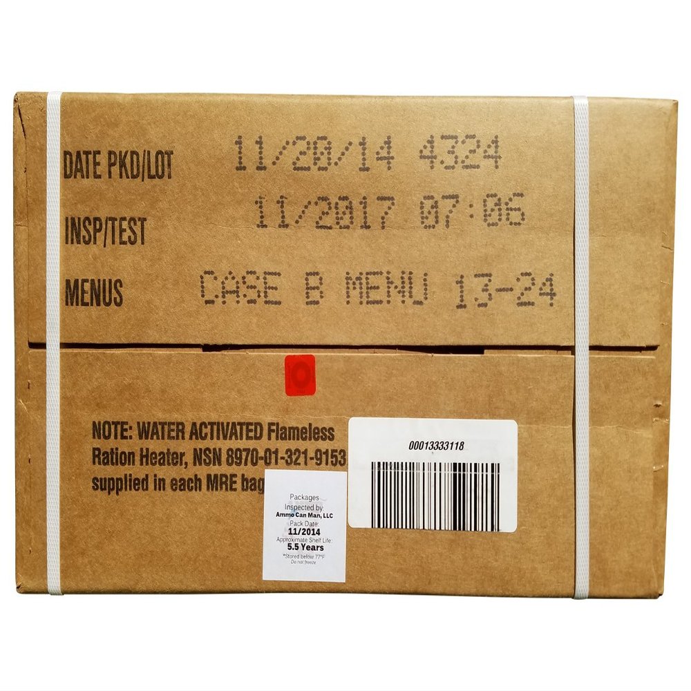 Genuine Military MRE Case (Meal Ready to Eat) Ultimate Inspection By Ammo Can Man Inspect Date 11/2017 or newer (Case "B")