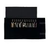 UnionPlus Velvet Travel Jewelry Roll Bag Organizer for Necklace, Elastic Band and Anti-winding, Black view 3