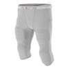 A4 Sportswear Adult 2X (Waist 38/Inseam 16) Silver Football Pants Flyless, Built-in Pad Holder view 1