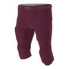 A4 Sportswear Adult Medium (Waist 29/Inseam 15.5) Maroon Football Pants Flyless, Built-in Pad Holder view 1