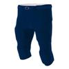 A4 Sportswear Adult 3X (Waist 42/Inseam 16.5) Navy Blue Football Pants Flyless, Built-in Pad Holder view 1