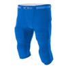 A4 Sportswear Adult 3X (Waist 42/Inseam 16.5) Royal Blue Football Pants Flyless, Built-in Pad Holder view 1