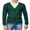 H2H Mens Casual Slim Fit Basic Designed Cotton Cardigan, CMOCAL012-GREEN, US XL (Asia 2XL) view 2