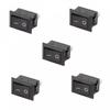 5X SPST ON/Off Black Square I/O Rocker 12V DC Switch Auto/Car/Boat Rectangular view 1