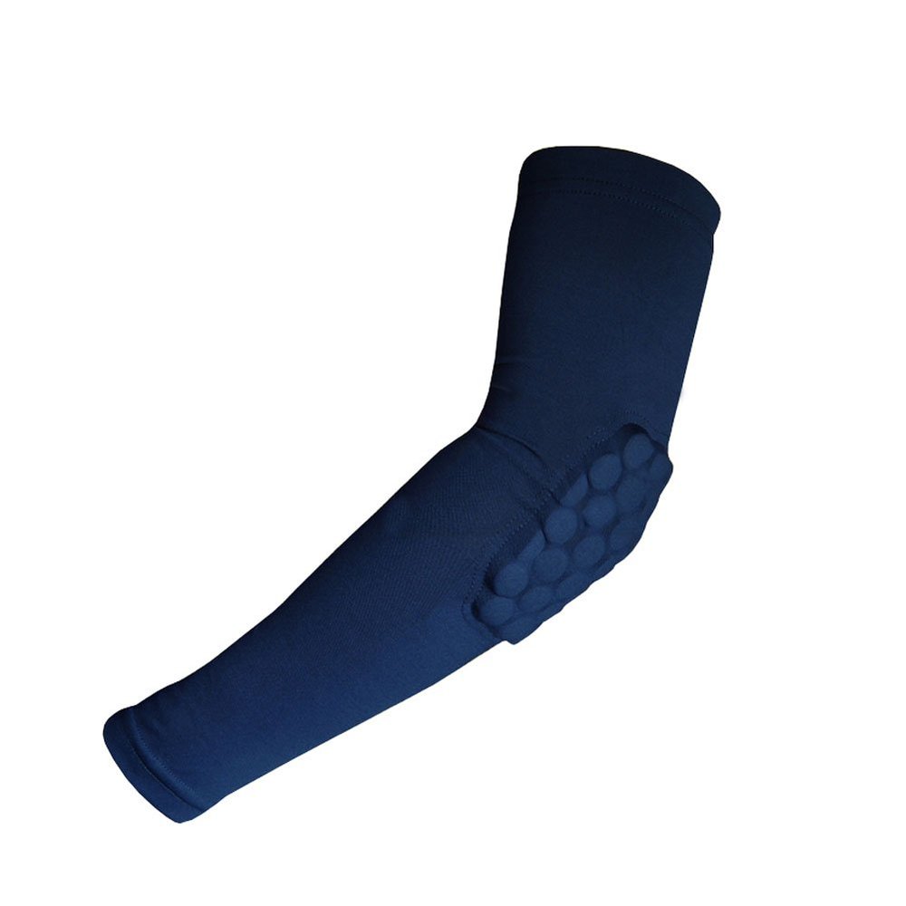 Bluetech [NAVY] Comb Pad Protection Compression Basketball Shooter Sleeve, Size XL-By