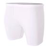 A4 Sportswear Adult Large White Compression Shorts Moisuture Wicking 8" Performance. view 1