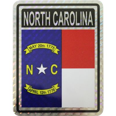 North Carolina - 3 in x 4 in Reflective Decal