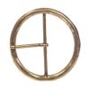 2 3/4" (70 mm) Single Prong Round Circle Center Bar Belt Buckle Color: Antique Brass view 1