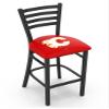 HBS L004 Calgary Flames 30" Stationary Bar Stool with Black Wrinkle Finish view 1