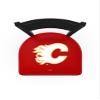 HBS L004 Calgary Flames 30" Stationary Bar Stool with Black Wrinkle Finish view 3