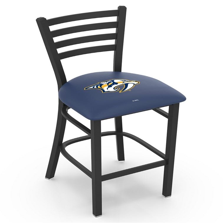 HBS L004 Nashville Predators 25" Stationary Counter Stool with Black Wrinkle Finish