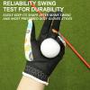 FINGER TEN Stylish Kids Golf Gloves 2 Pack for Left or Right Hand, All Weather Grip & Breathable Durable & Funny Design for Boys Girls Junior Youth Toddler (White&Black, Medium, Left) view 3