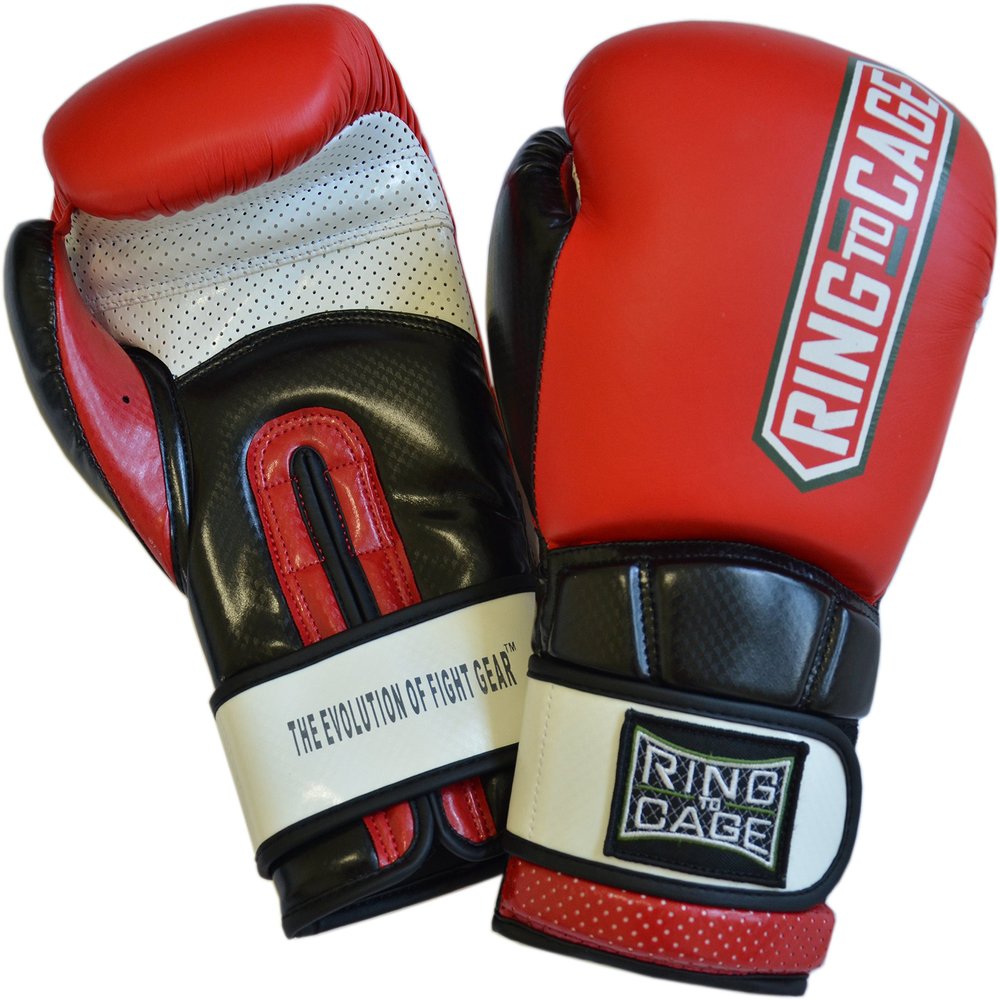 Ultima MiM-Foam Training Boxing Gloves (Red/Black/White, 16oz)