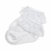 EPEIUS Baby-Girls Eyelet Frilly Lace Socks Toddler Girl Princess Ankle Socks (Pack of 2) 12-24 Months White,Toddler Shoe Size 5-9 view 4