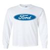 Licensed Ford Logo Long Sleeve Novelty T-Shirt FoMoCo Truck Mustang Performance White Small view 1
