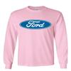 Licensed Ford Logo Long Sleeve Novelty T-Shirt FoMoCo Truck Mustang Performance Light Pink X-Large view 1