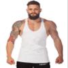 Bestgift Men's Sleeveless Cotton Tank Top White L view 1