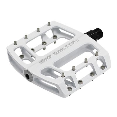 Parent Title, Unisex, NC-17 Sudpin II S-Pro CNC Plattform Pedale / Fahrrad Pedale MTB / Mountainbike Pedal / BMX Pedal / 12mm Bushing und Kugellager / Cr-Mo Achse / Farbe Wei, white, One Size