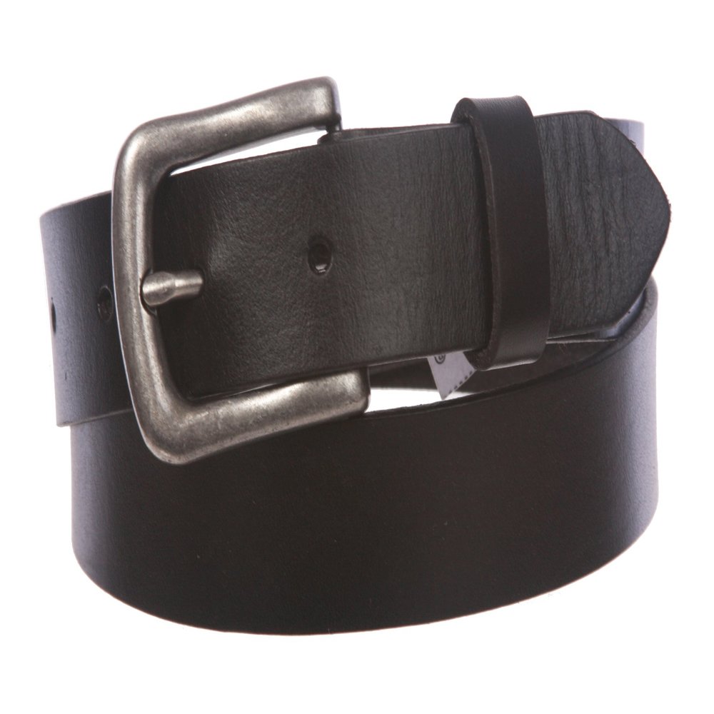 Kids Snap On Top Grain Vintage Genuine Leather Belt, Black | 20 Inch