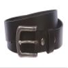 Kids Snap On Top Grain Vintage Genuine Leather Belt, Black | 20 Inch view 2