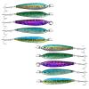 Fish WOW! 10pcs 1oz Fish Mega Live Metal Bait Jig with a Treble Hook 5-Color Set view 1