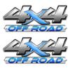 4x4 Chrome Blue Off Road 2 Pack Decal #FE417 view 1