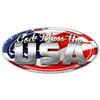 USA Oval - "God Bless" Decal - #FS253 America Truck RV Camper Trailer Vinyl Bumper Sticker Flag Truck Laminated view 1