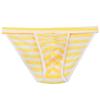 Jaxu Men's Tanga Sport Briefs Underwear Mini Bikini Wavy Stripe Lace Micro Boxer Briefs Yellow XL view 1
