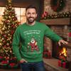 Tstars When I Think About You I Touch My Elf Funny Ugly Christmas Sweater Style Hilarious Xmas Holiday Sweatshirt for Men XX-Large Green view 2