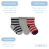 Robeez Boy's Baby, Infant, Toddler Soft Cotton Non-Slip Socks/Kickproof Seamless Design (3 Pack), Daily Dave Stripe, 0-6 Months view 2