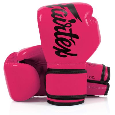 Fairtex BGV14 Muay Thai Boxing Microfibre Gloves for Men, Women, Kids | MMA Gloves, Kickboxing, Gym, Workout | Premium Quality, Light Weight & Shock Absorbent Boxing Gloves- (Pink/10oz)