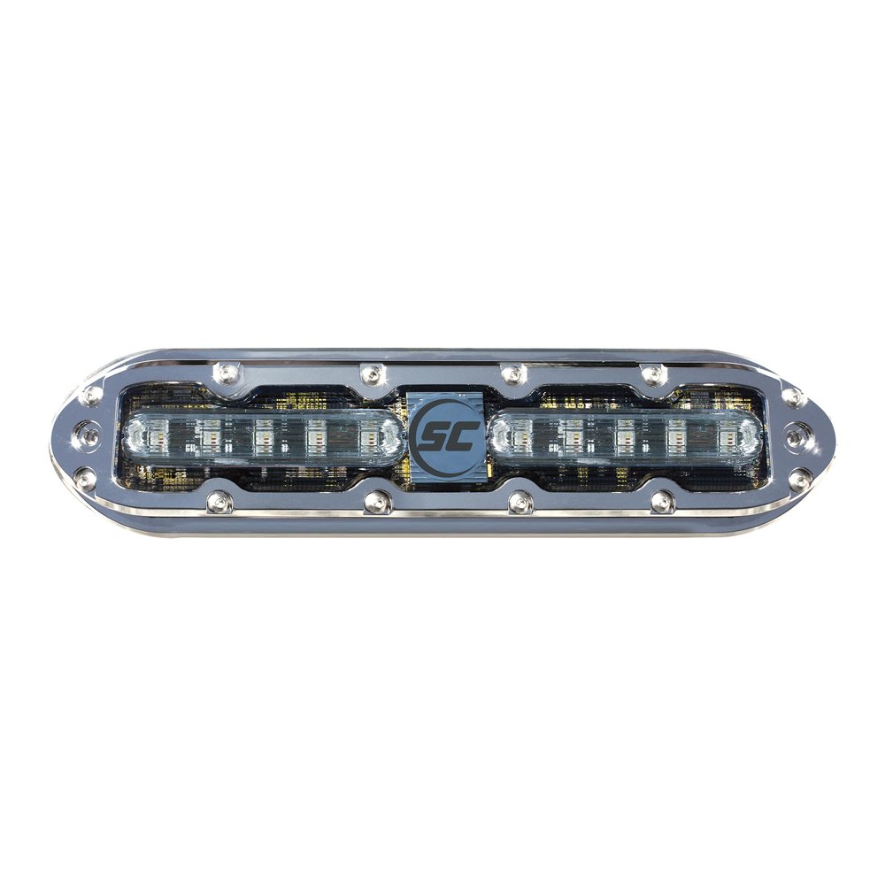 Shadow-Caster SCM-10 LED Underwater Boat Light - Great White - 316 Stainless Steel Housing - Polycarbonate Lens - IP68 Fully Submersible Waterproof