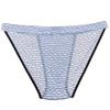 Jaxu Men's Belt Tanga Sport Brief Yarn Mussy Stripe Bikini Briefs See-through Tempting Underwear Blue XL view 2