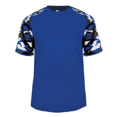 Badger Sport Royal Blue Camo Sleeve Youth XL