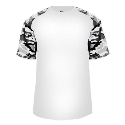 Badger Sport White Camo Sleeve Adult XS