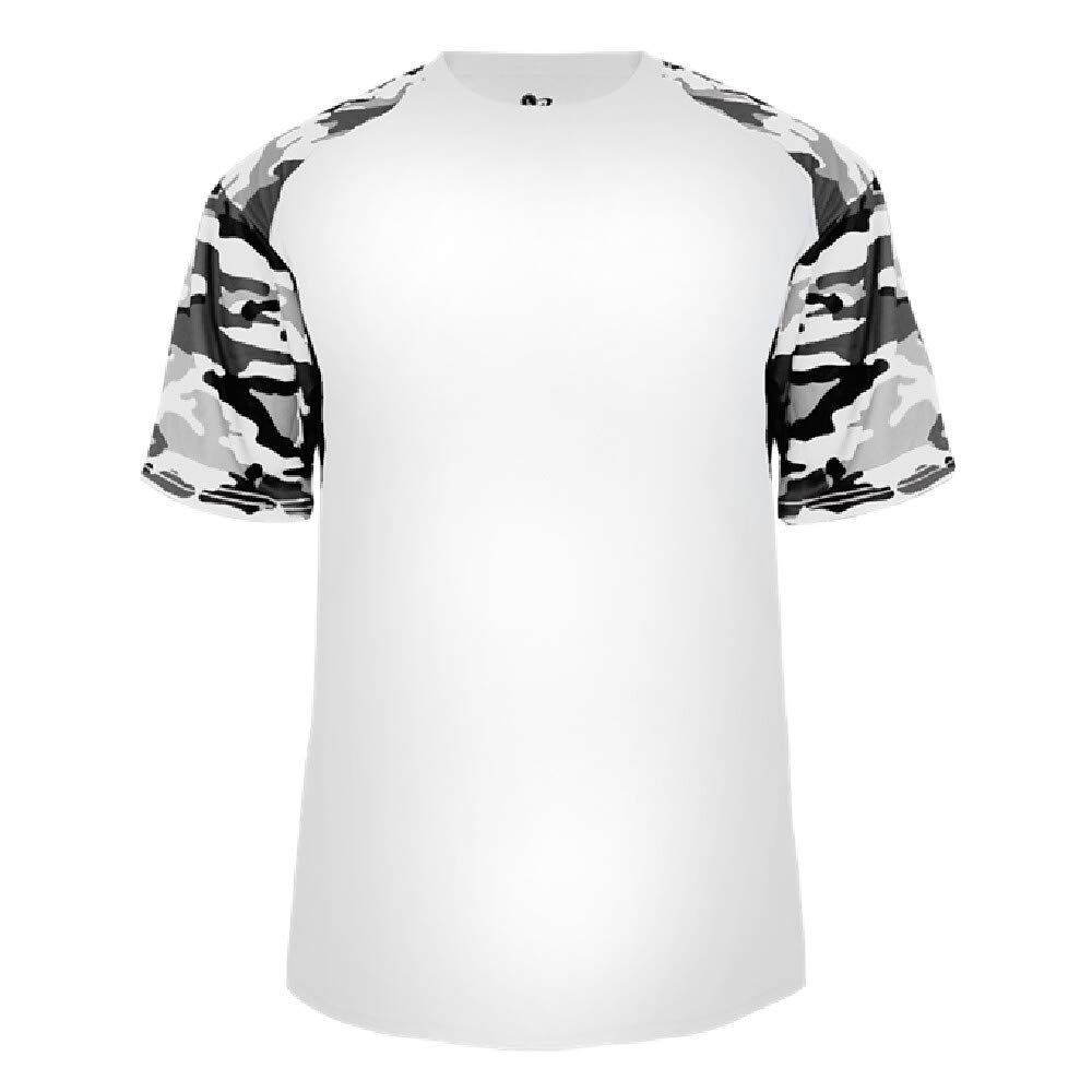 Badger Sport White Camo Sleeve Adult XS