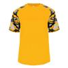 Badger Sport Gold Camo Sleeve Youth XS view 1